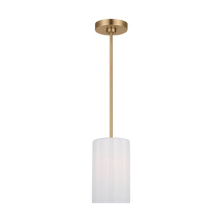 Buy satin-bronze-with-clear-outside-painted-white-inside-glass-and-white-shade Rhett Outdoor (Damp) Pendant by Generation Lighting