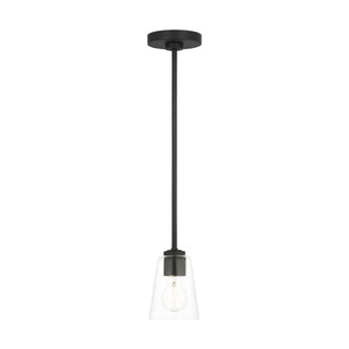 Buy midnight-black-and-clear-shade Miles Pendant by Generation Lighting