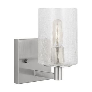 Buy brushed-steel-with-clear-crackle-glass-and-clear-textured-shade Parker Vanity by Generation Lighting
