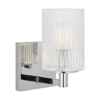 Buy chrome-with-clear-fluted-glass-and-clear-textured-shade Lando Vanity by Generation Lighting