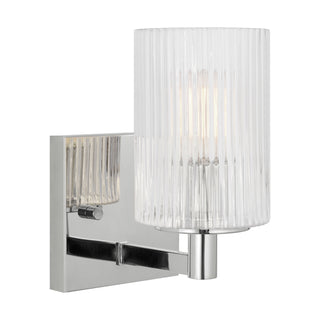 Buy chrome-with-clear-fluted-glass-and-clear-textured-shade Lando Vanity by Generation Lighting