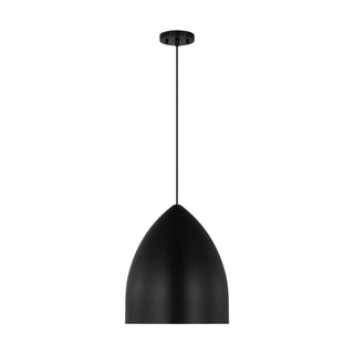Buy midnight-black-with-midnight-black-glass-and-black-shade Huron Outdoor (Damp) Pendant by Visual Comfort Studio