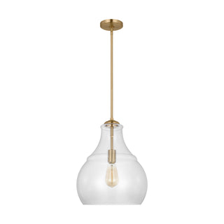 Buy satin-brass-with-clear-glass-and-clear-shade Zola Outdoor (Damp) Pendant by Visual Comfort Studio