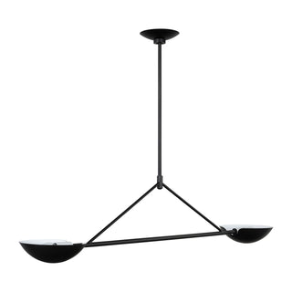 Buy aged-iron-with-aged-iron-glass-and-black-shade Nevel Outdoor (Damp) Chandelier by Visual Comfort Studio