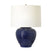 Crystal Cobalt with White Linen Glass and White Shade