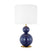 Navy with White Linen Glass and White Shade