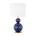 Navy with White Linen Glass and White Shade
