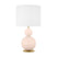 Blush with White Linen Glass and White Shade