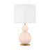 Blush with White Linen Glass and White Shade