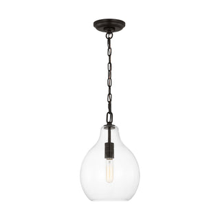 Buy aged-iron-with-clear-glass-and-clear-shade Magnus Outdoor (Damp) Pendant by Visual Comfort Studio