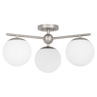 Buy satin-nickel Jasper Outdoor (Damp) Semi Flush Mount Light by Quorum