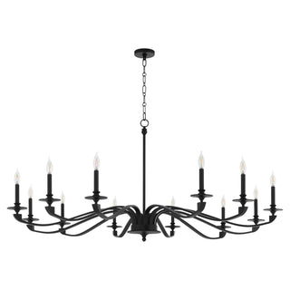Buy matte-black Chantelle Outdoor (Damp) Chandelier by Quorum