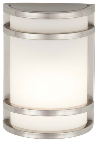 Buy brushed-stainless-steel-with-etched-opal-glass-and-white-shade Bay View Outdoor (Wet) Lantern by Minka-Lavery