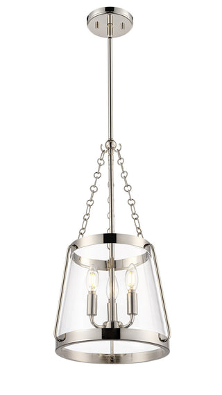 Buy polished-nickel-with-clear-glass-and-clear-shade Adabella Pendant by Millennium