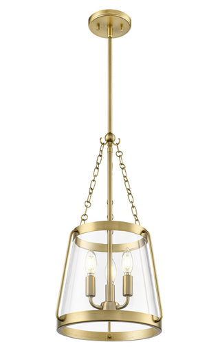Buy vintage-brass-with-clear-glass-and-clear-shade Adabella Pendant by Millennium