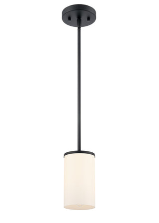 Buy matte-black-with-etched-white-glass-and-white-shade Verlana Pendant by Millennium