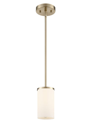 Buy modern-gold-with-etched-white-glass-and-white-shade Verlana Pendant by Millennium