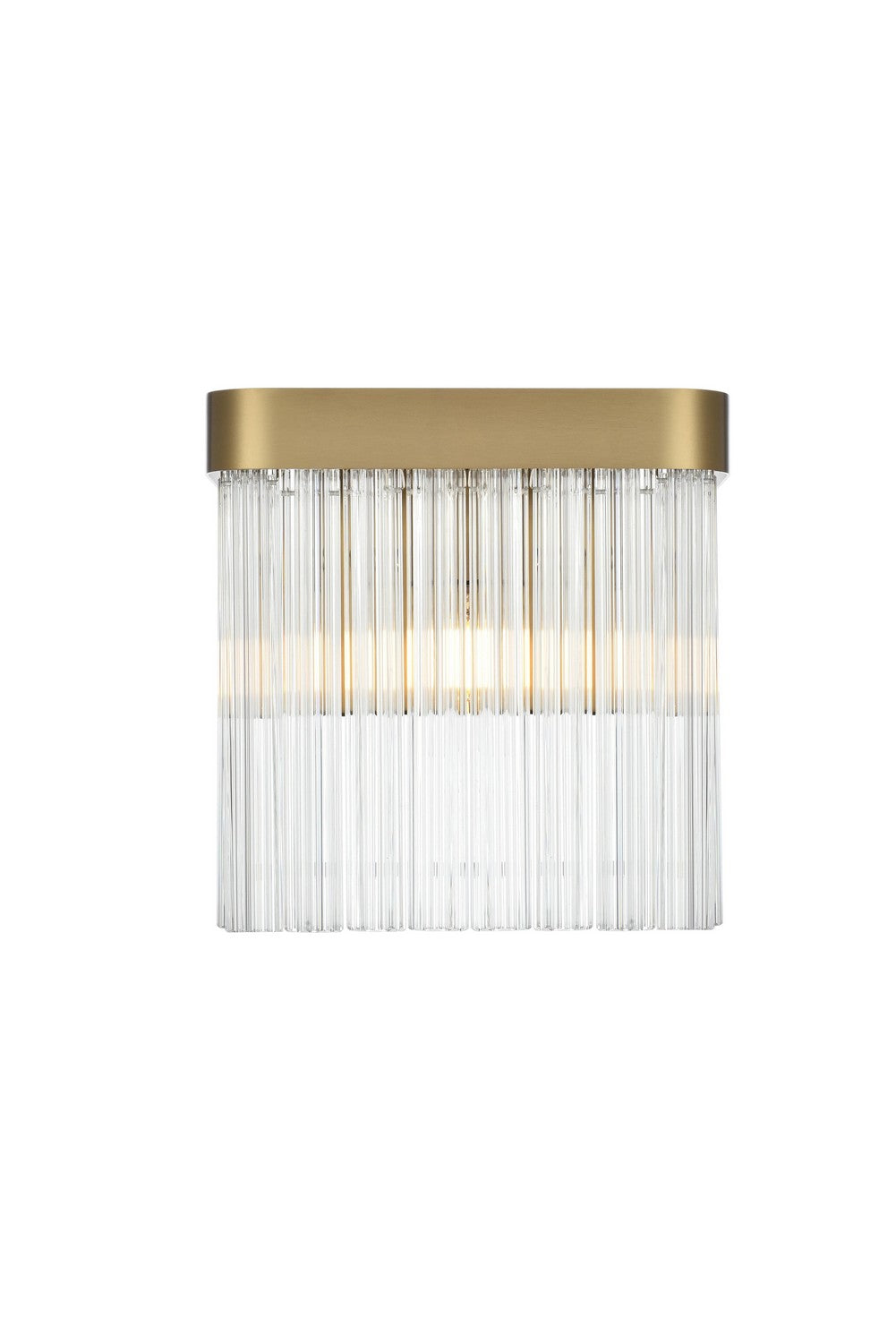 Harlow Sconce by Elegant Lighting – Lights: 1 Light (9.00"W x 9.00"H) – Finish: Satin Gold and Clear Shade – Elegant Lighting-1070W9SG