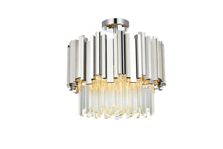 Buy chrome-and-clear-shade Willow Flush Mount Ceiling Light by Elegant Lighting