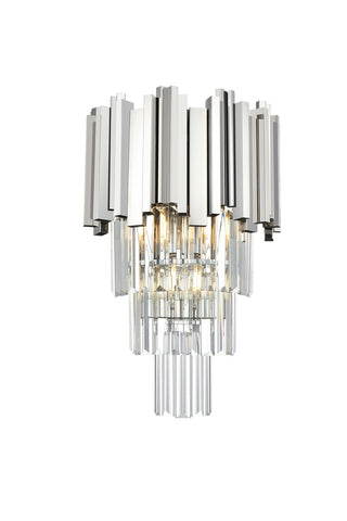 Buy chrome-and-clear-shade Willow Sconce by Elegant Lighting