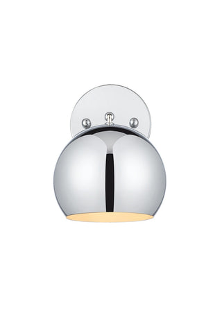 Buy satin-gold-with-chrome-glass-and-silver-gray-shade Othello Outdoor (Damp) Sconce by Elegant Lighting