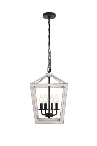 Buy weathered-white Gage Pendant by Elegant Lighting