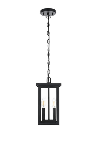 Buy black-and-clear-shade Venango Outdoor (Wet) Pendant by Elegant Lighting
