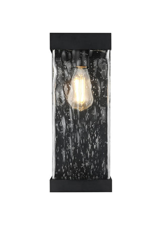 Buy black-with-clear-glass-and-clear-seedy-shade Thompson Outdoor (Wet) Wall Lanterns by Elegant Lighting