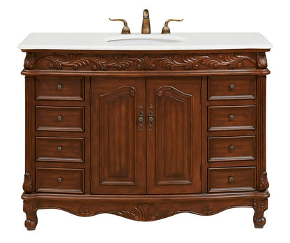 Bordeaux Vanity by Elegant Lighting – Lights: One Light (48.00"L x 22.00"W x 36.00"H) – Finish: Brown – Elegant Lighting-VF-1040-VW
