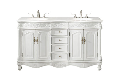 Windsor Vanity by Elegant Lighting – Lights: One Light (60.00"L x 22.00"W x 36.00"H) – Finish: Antique white – Elegant Lighting-VF-1049-VW