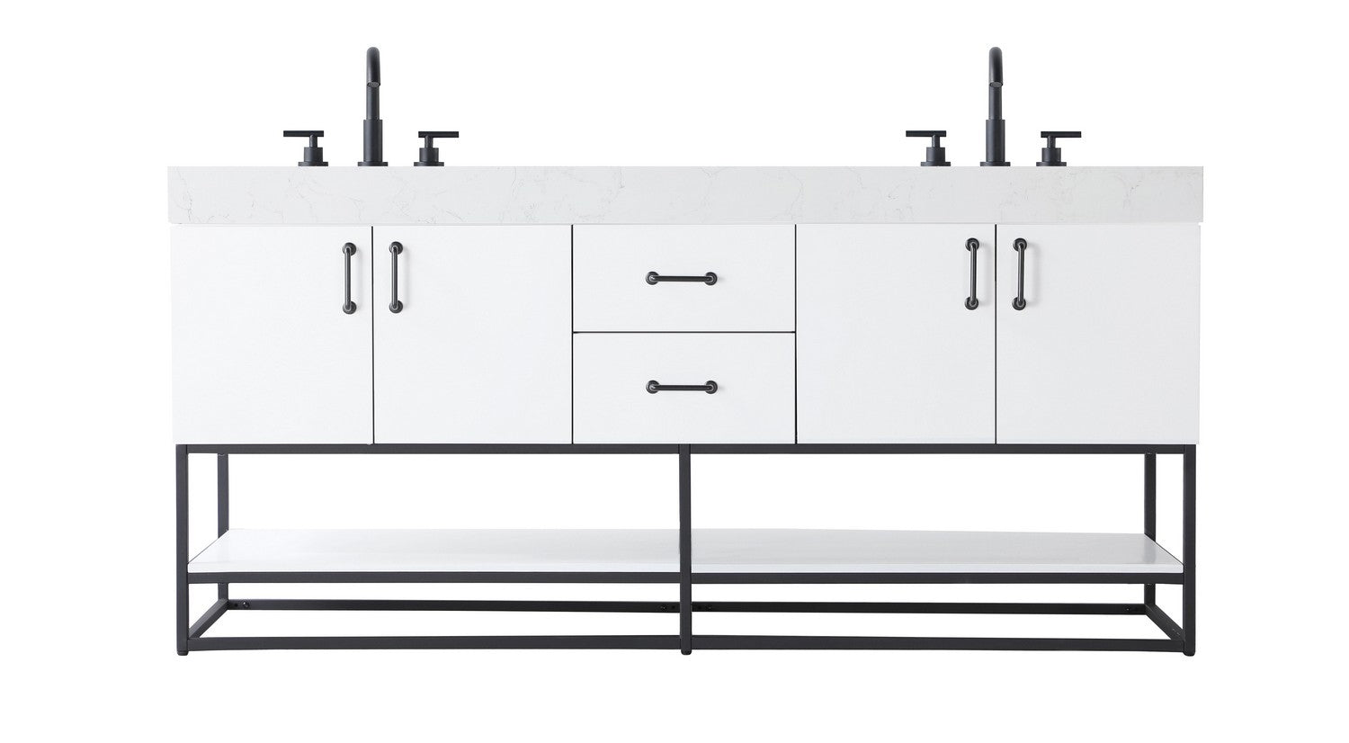Caroline Vanity by Elegant Lighting – Lights: One Light (72.00"L x 21.50"W x 34.00"H) – Finish: White – Elegant Lighting-VF29272DWH