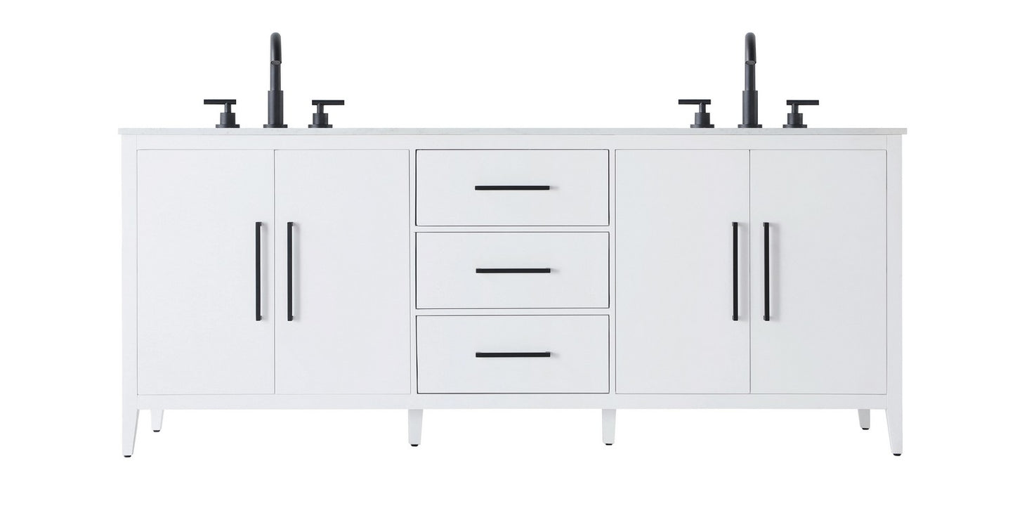 Millie Vanity by Elegant Lighting – Lights: One Light (84.00"L x 21.50"W x 35.00"H) – Finish: White – Elegant Lighting-VF29384DWH