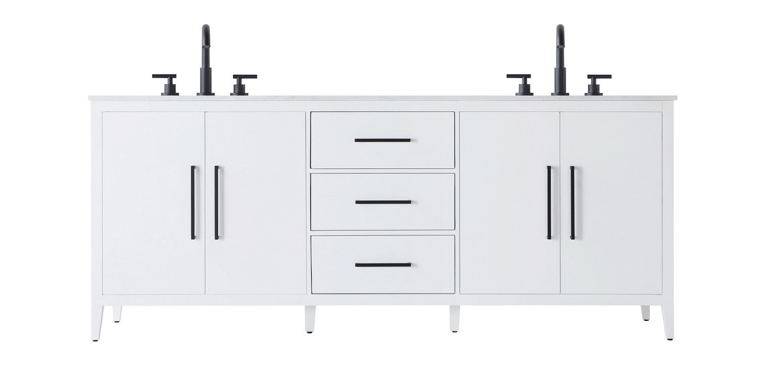 Millie Vanity by Elegant Lighting – Lights: One Light (84.00"L x 21.50"W x 35.00"H) – Finish: White – Elegant Lighting-VF29384DWH