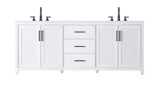 Alina Vanity by Elegant Lighting – Lights: One Light (84.00"L x 21.50"W x 34.00"H) – Finish: White – Elegant Lighting-VF29584DWH