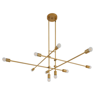 Buy brushed-brass Mika Outdoor (Damp) Chandelier by Oxygen