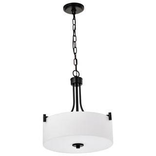 Buy matte-black-with-white-opal-glass-and-white-shade Liam Pendant by Nuvo Lighting