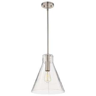 Buy brushed-nickel-with-clear-glass-and-clear-shade Gianna Pendant by Nuvo Lighting
