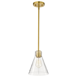Buy vintage-brass-with-clear-glass-and-clear-shade Gianna Mini Pendant by Nuvo Lighting