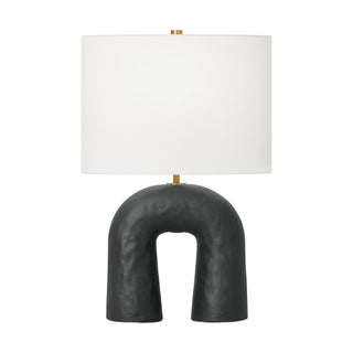 Buy rough-black-ceramic Aura Table Lamp by Visual Comfort Studio