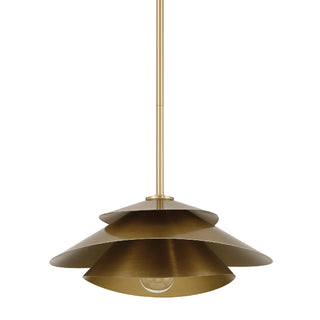 Buy alturas-gold-and-metal-shade Hiro Pendant by Hunter