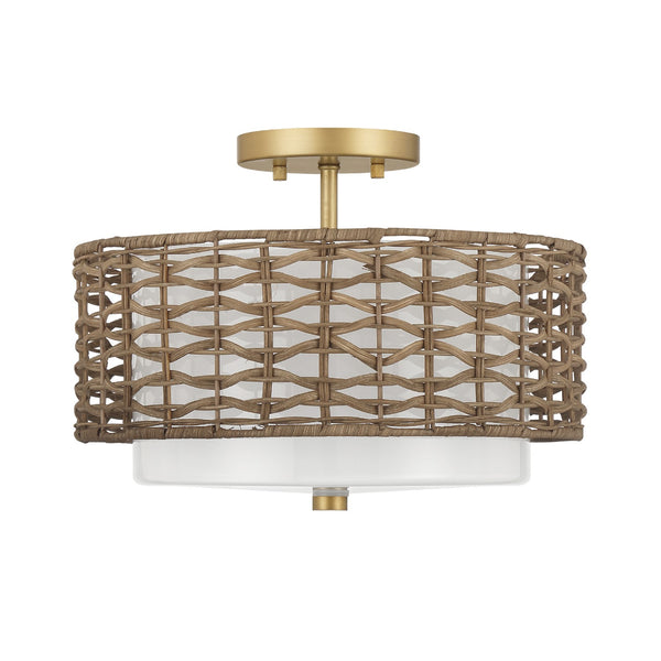 Laila Semi-Flush Mount Ceiling Light by Hunter