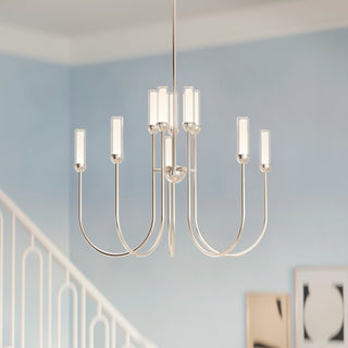 Buy polished-nickel-and-clear-shade Moraine Chandelier by Kichler