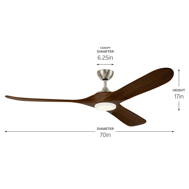 Mylo Outdoor (Damp) Ceiling Fan with Light by Kichler