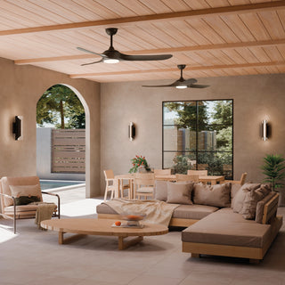 Buy satin-natural-bronze-finish-with-satin-natural-bronze-blades Mylo Outdoor (Wet) Ceiling Fan with Light by Kichler