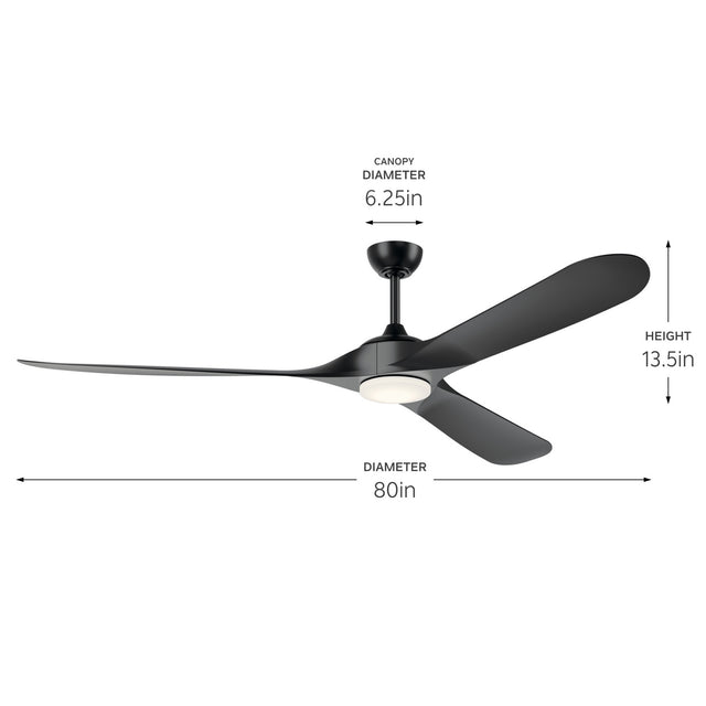Mylo Outdoor (Wet) Ceiling Fan with Light by Kichler