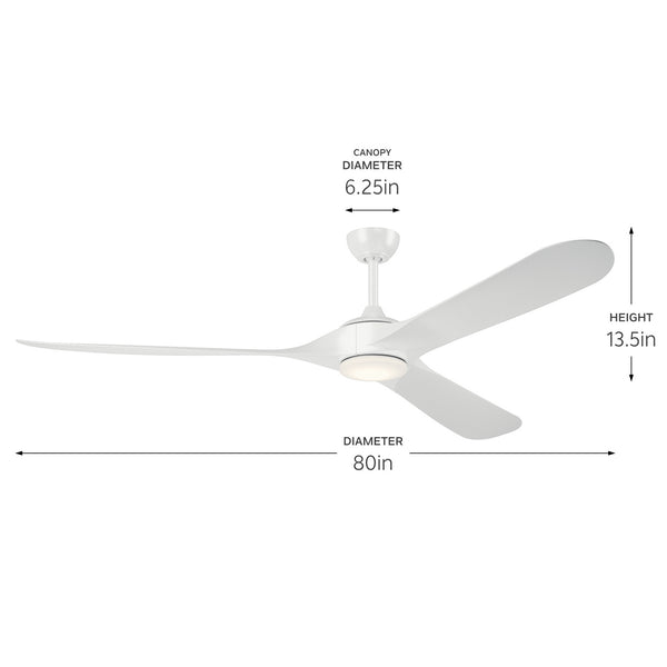 Mylo Outdoor (Wet) Ceiling Fan with Light by Kichler