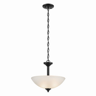 Buy black-with-clear-satin-etched-glass-and-white-shade Jolie Pendant by Kichler