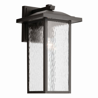 Buy olde-bronze-with-clear-water-glass-and-clear-textured-shade Capanna Outdoor (Wet) Wall Lantern by Kichler