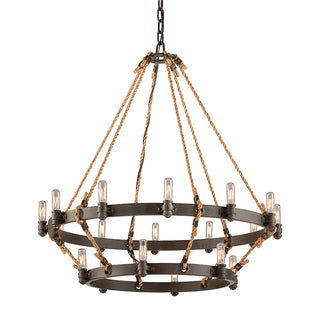 Buy heritage-bronze Pike Place Chandelier by Troy Lighting