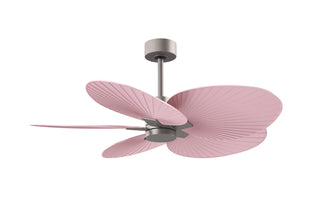 Buy brushed-nickel-finish-with-light-pink-blades Alessandra TROPICAL Ceiling Fan by Matthews Fan Company